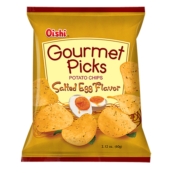 Oishi Gourmet Picks Potato Chips Salted Egg Flavor 60g