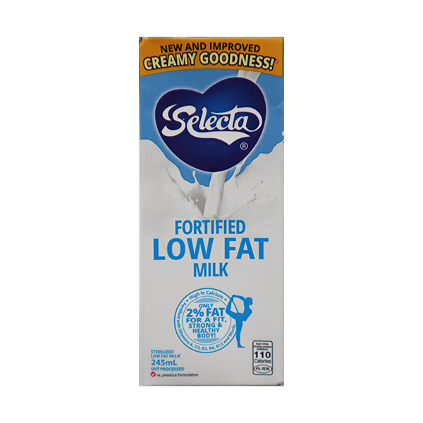 Selecta Fortified Low Fat Milk 245ml
