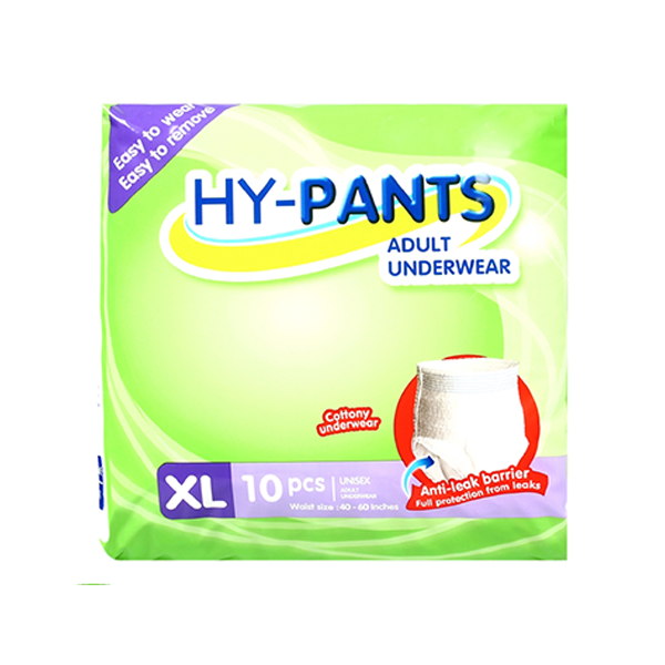 Hy Pants Adults Underwear Extra Large 10pcs