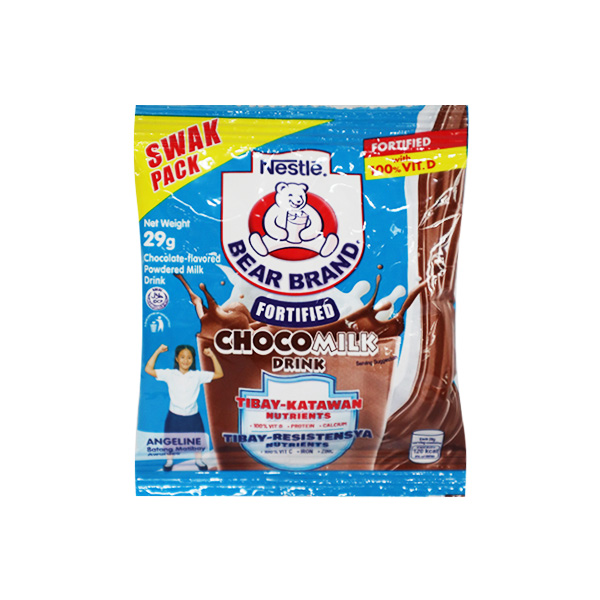 Nestlé Bear Brand Fortified Chocomilk Drink Swak Pack 29g