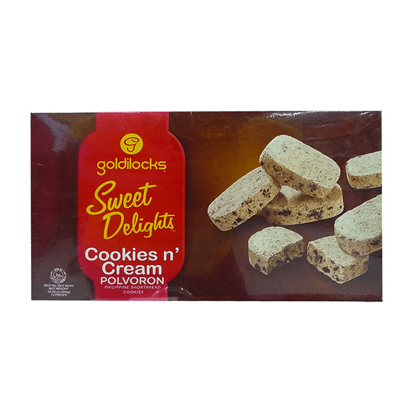 Goldilocks Sweet Delights Polvoron Cookies And Cream 12's 300g