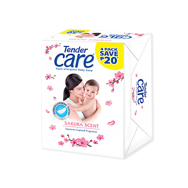 Tender Care Sakura Baby Soap 60g x 4 Bars