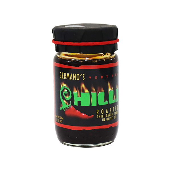 Germanos's Chilli Roasted Chili Garlic Sauce in Olive Oil 100g