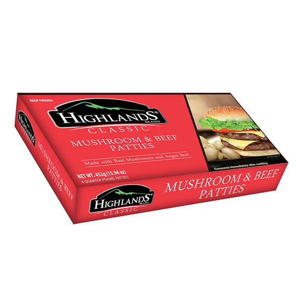 Highlands Classic Mushroom and Beef Patties 452g