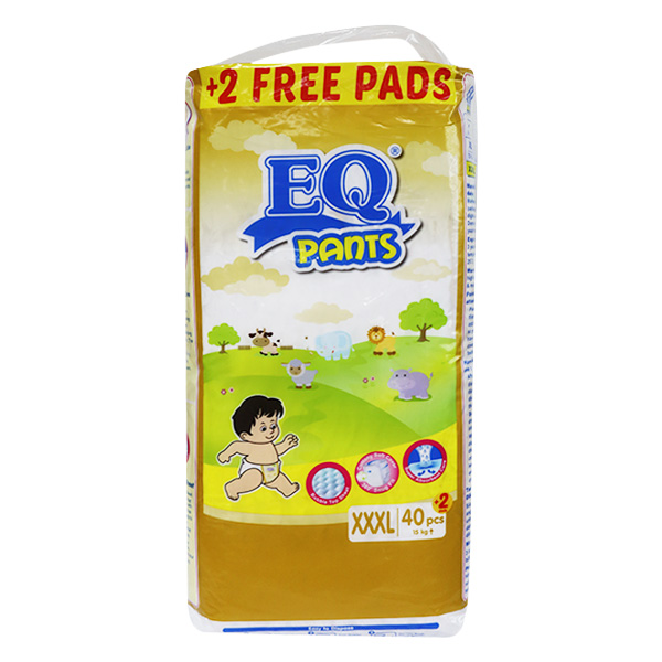EQ Pants Disposable Baby Diapers XXXL 40's + 2 pads