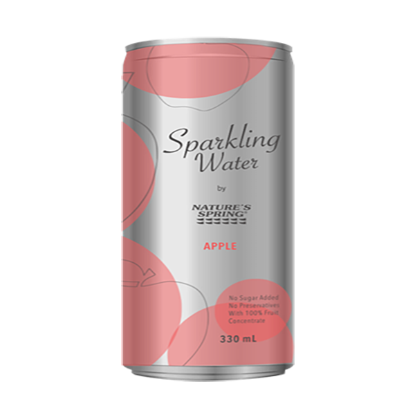 Nature's Spring Sparkling Water Apple 330ml