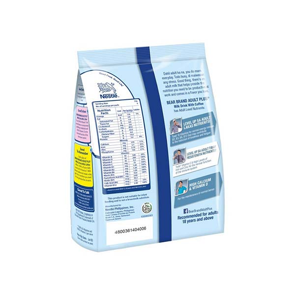 Alternative view of Nestle Bear Brand Adult Plus Milk Drink with Coffee 300g