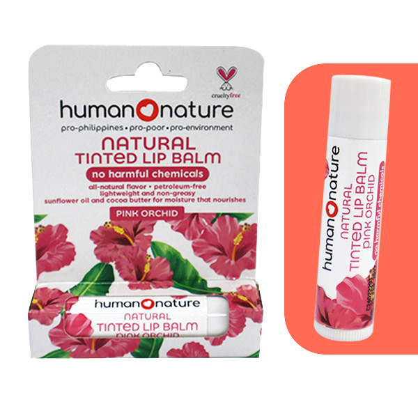 Human Nature Natural Tinted Lip Balm Pink Orchid