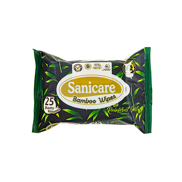 Sanicare Bamboo Natural Wipes 25 Sheets