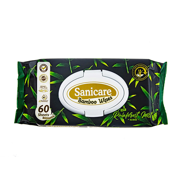 Sanicare Bamboo Natural Wipes 60Sheets