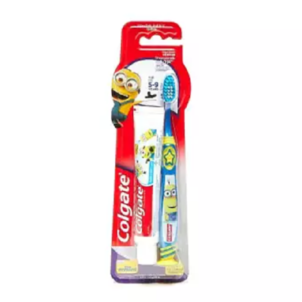 Colgate Toothbrush Minions 5-9 Plus 40g Twin Pack