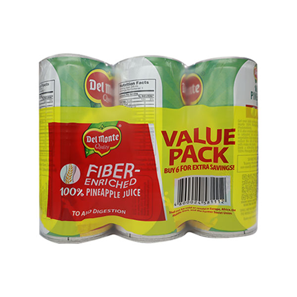 Del Monte Pineapple Fiber Enriched 240ml (Buy 6 Save P10) 4X6X240ml