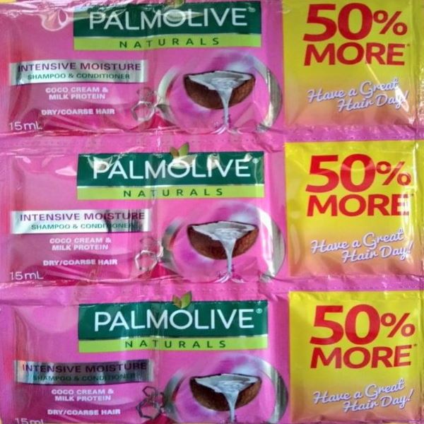 Palmolive Intensive Moisture Shampoo and Conditioner Coco Cream and Milk Protein 15ml – 12pcs