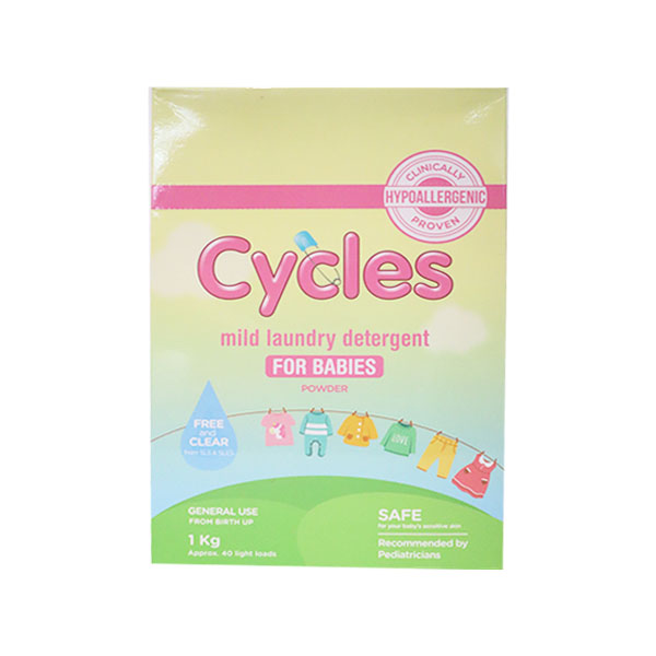 Cycles Mild Laundry Powder Detergent For Babies 1Kg