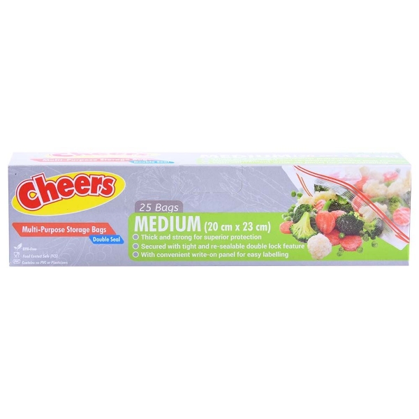 Cheers Zipper Storage Bag Medium 20x23cm