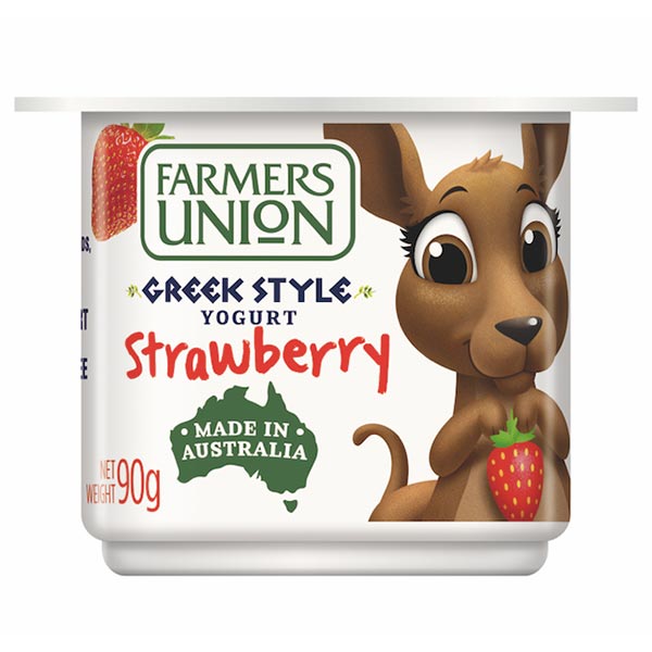 Farmers Union Greek Style Yogurt Strawberry 90g