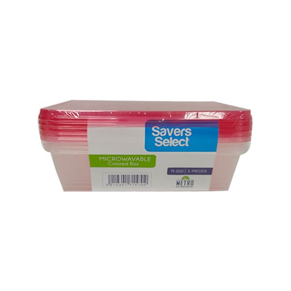 Savers Select Microwavable Box R500 Colored 5Pcs