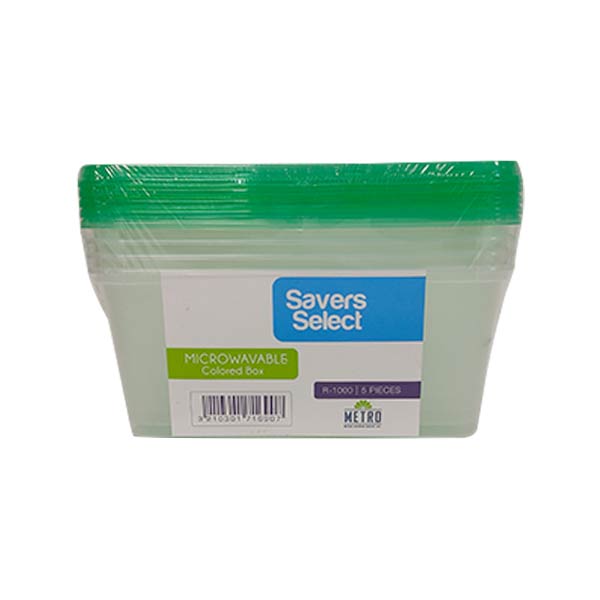 Savers Select Microwavable Box R1000 Colored 5pcs