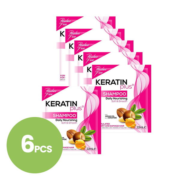 Keratin Plus Shampoo Nourishing Soft & Smooth 22ml - 6pcs