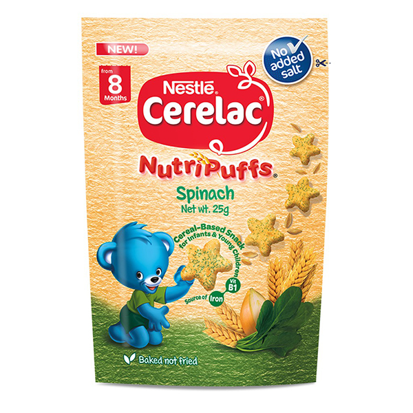 Nestle Cerelac Nutri Puffs Spinach 25G