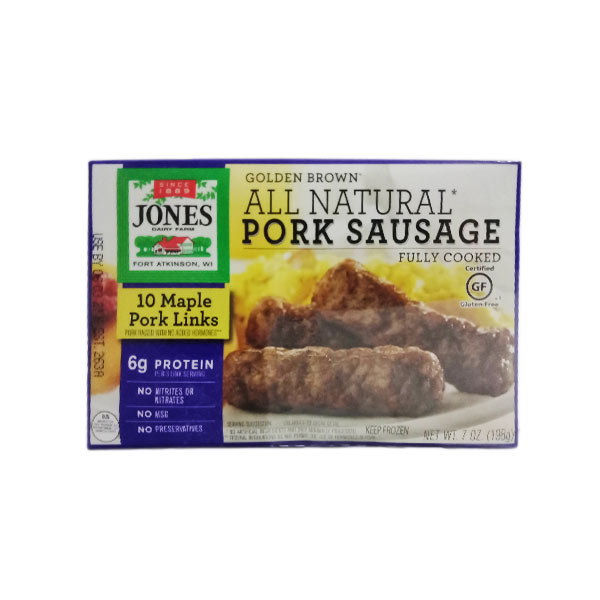 Jones Dairy Farm Golden Brown 10 Maple Pork Links Net Wt. 7 Oz