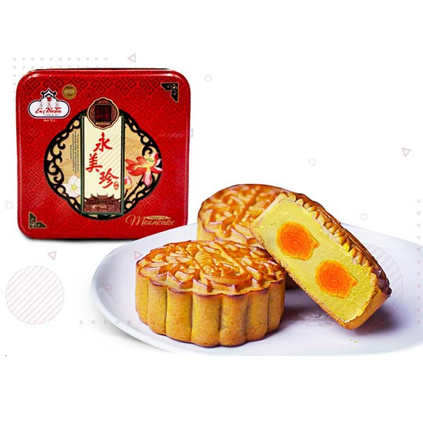 Eng Bee Tin Mooncake White Mongo 2 Eggs