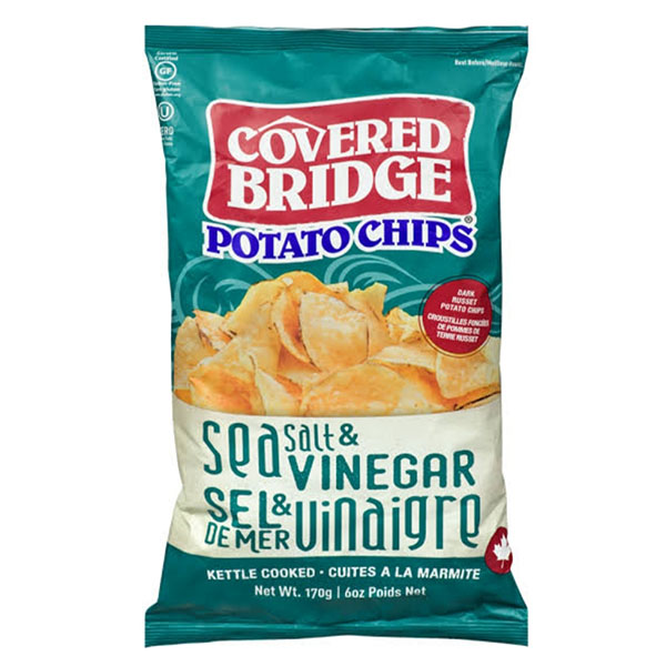 Covered Bridge Sea Salt & Vinegar Potato Chips 170g