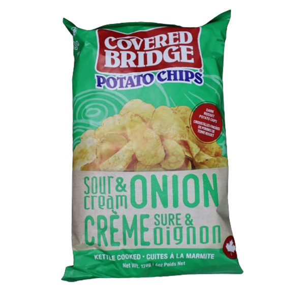Covered Bridge Sour Cream & Onion Potato Chips 170g