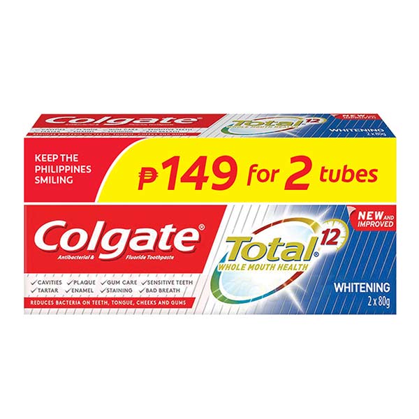 Colgate Total Pro Whitening 80g Twinpack