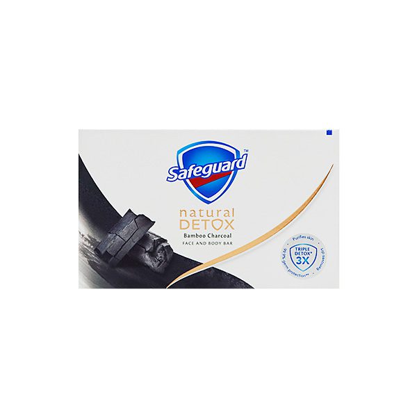 Safeguard Natural Detox Bamboo Charcoal Face and Body Bar 108g