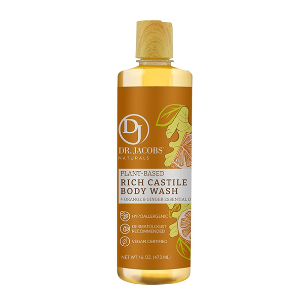 Dr. Jacobs Plant Based Rich Castile Body Wash Orange & Ginger 473ml