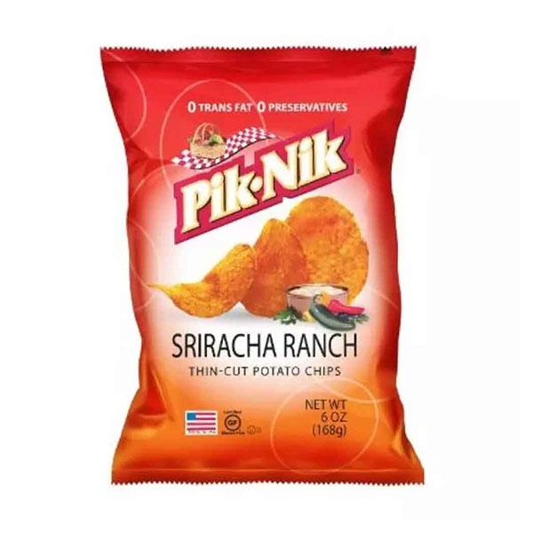 Pik-Nik Sriracha Ranch Potato Chips 6oz