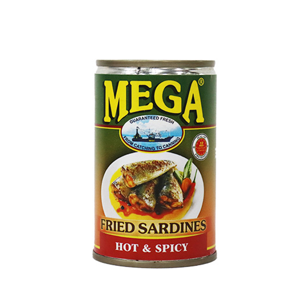 Mega Fried Sardines Hot and Spicy 155g