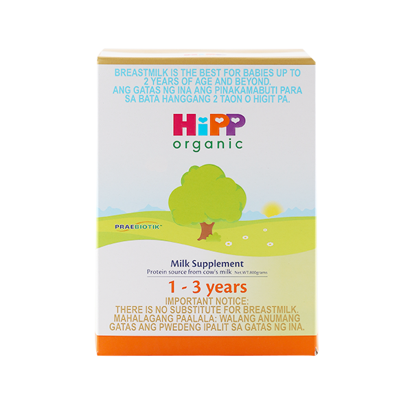 Hipp Organic 1 To 3 Years Infant Milk 800G