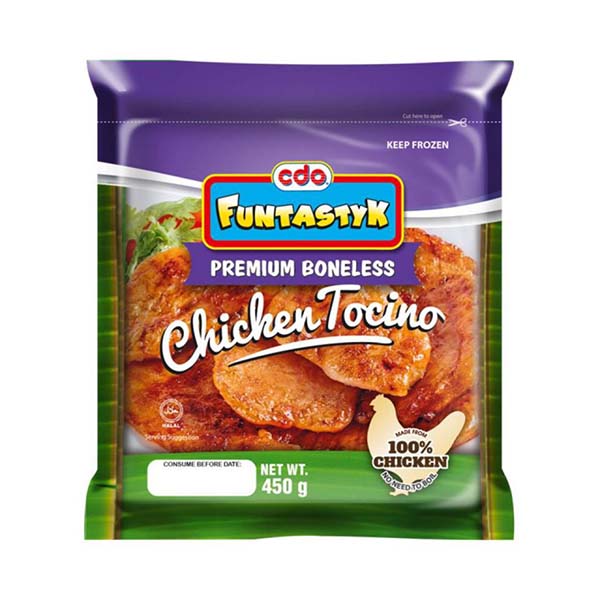 CDO Funtastyk Premium Boneless Chicken Tocino 450g