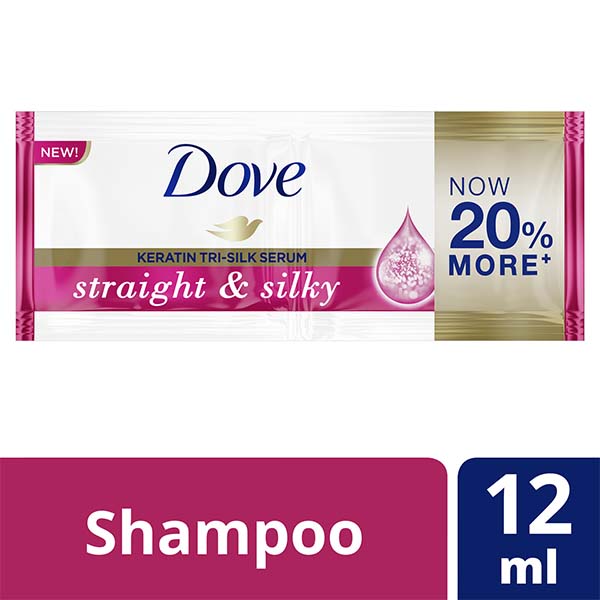 Dove Shampoo Straight & Silky 12ml 6's