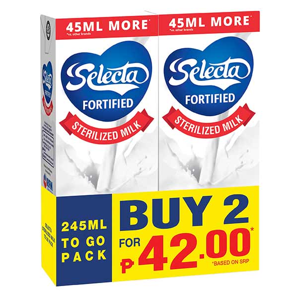 Selecta Sterilized To Go Pack 245ml