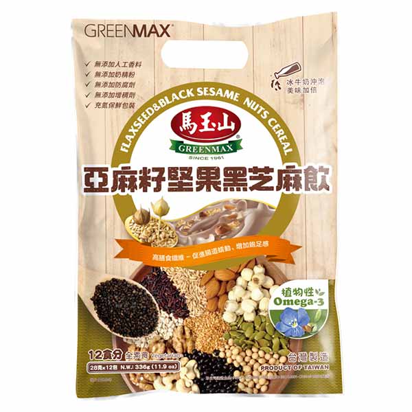 Greenmax Flaxseed And Black Sesame Nuts Cereals 28G