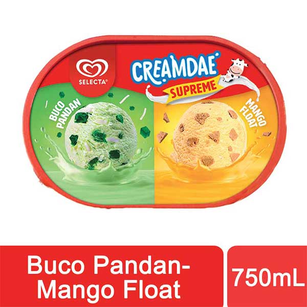 Selecta Ice Cream Creamdae 2in1 Buco Pandan-Mango Float 750ml