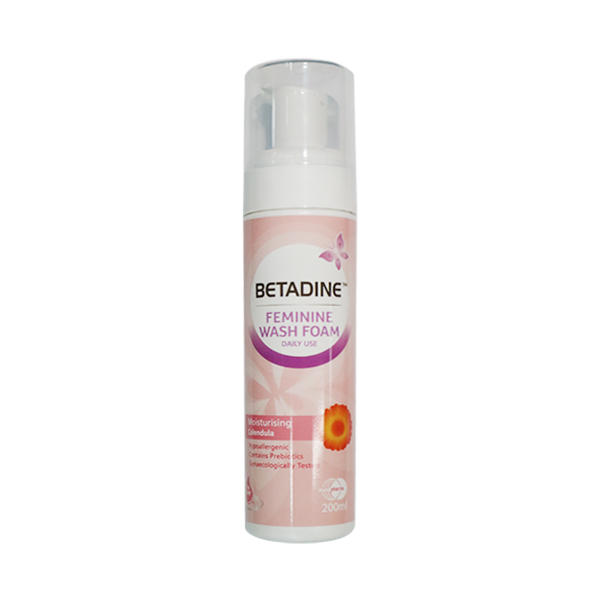 Betadine Feminine Foam Wash Moist Calendula 200ml