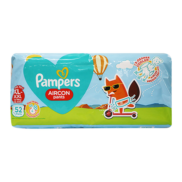 Pampers Aircon Pants Disposable Baby Diapers Flexi Fit XL - XXL 52's Pampers Aircon Pants Disposable Baby Diapers Flexi Fit XL - XXL 52's