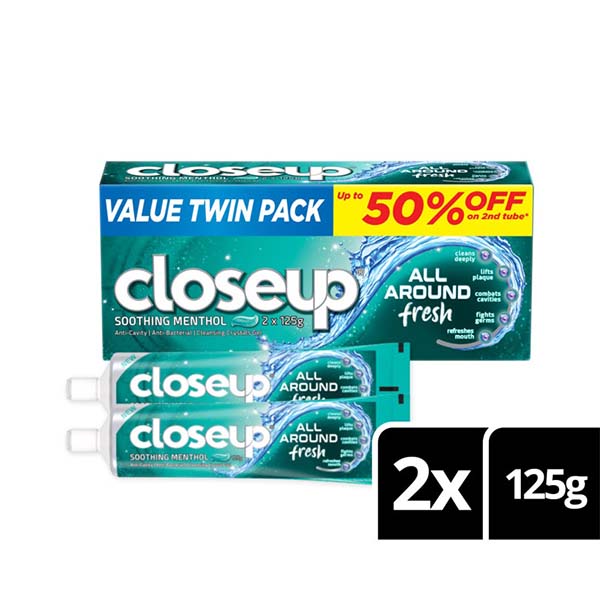 Close Up All Around Fresh Soothing Menthol 125g Close Up All Around Fresh Soothing Menthol 125g