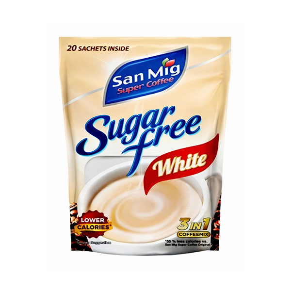 San Mig Super Coffee Sugar Free White 3-in-1 (9g x 20 Sachets)