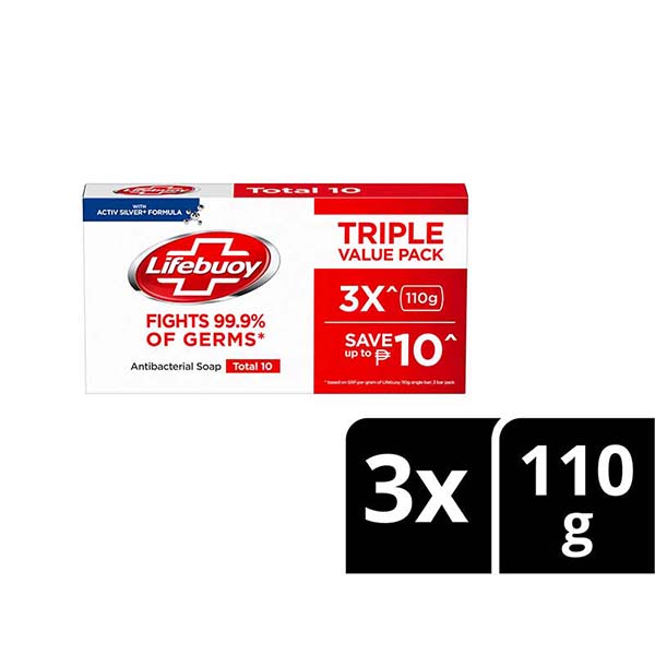 Lifebuoy Total 10 With Multivitamins+ Antibacterial Soap 3 x 100g