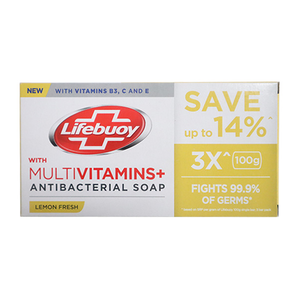 Lifebuoy Antibac Soap Lemon Fresh Triple Pack Yellow 32/110g