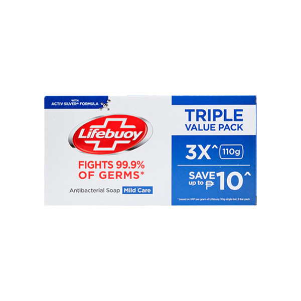 Lifebuoy Antibac Soap Mild Care Triple Pack Blue 110g