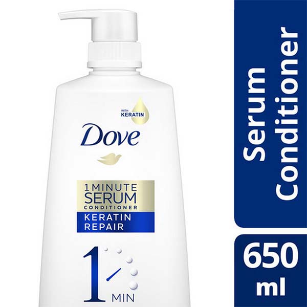 Dove 1 Minute Serum Keratin Repair Conditioner 650ml