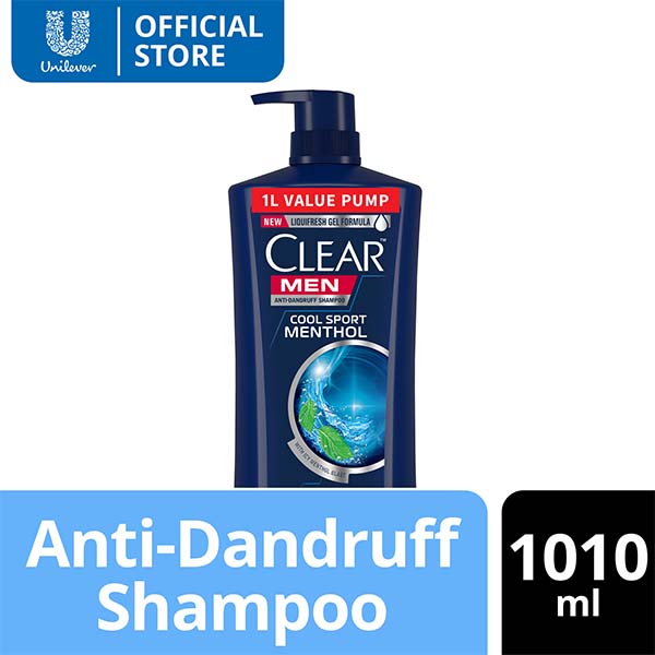 Clear Men Anti Dandruff Shampoo Cool Sport Menthol 1010ml