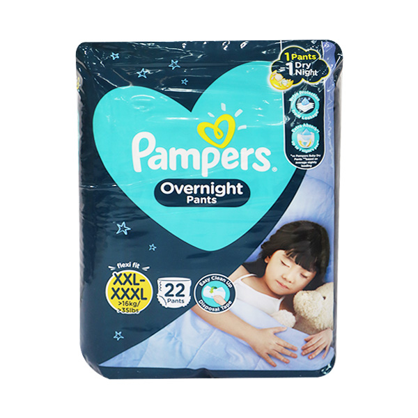 Pampers Overnight Pants Disposable Baby Diapers Flexi Fit XXL - XXXL 22's