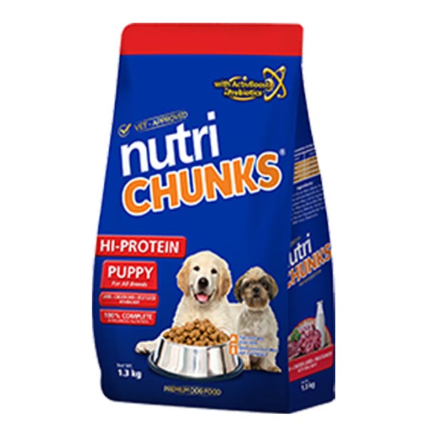 Nutri Chunck Hi Protein Puppy Lamb Plus Liver Plus Milk 1.3kgx6s